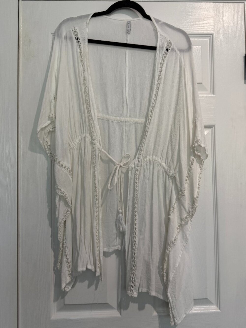 RAVIYA Lace Detail Cream White Swimsuit Coverup Cover Up Size Large